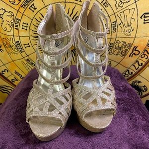 Gold Strappy High heels